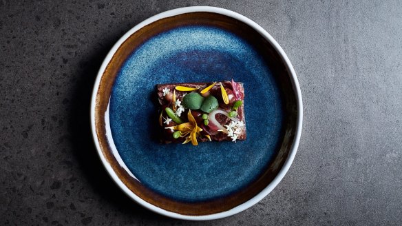 A kangaroo dish on Provenance's Japanese-influenced tasting menu.