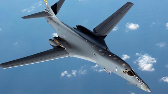 Pyongyang says it is ready to shoot down US military aircraft, such as this 
US Air Force B1-B Lancer.