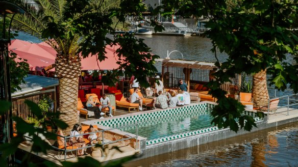 The plunge pool at Arbory Afloat is ready for hot days.