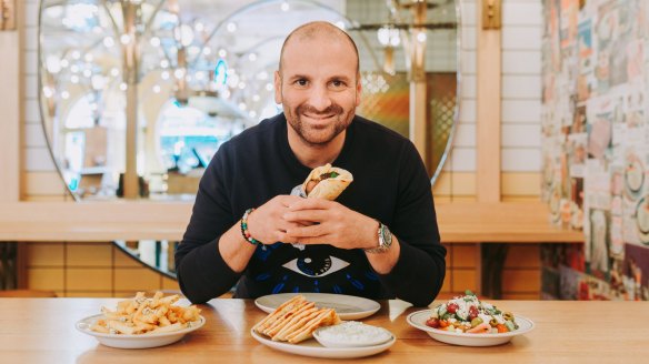 Chef George Calombaris at his new Jimmy Grants at Sydney Central Plaza.