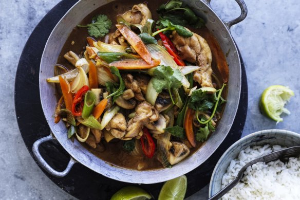 Oyster sauce chicken, Thai-style.