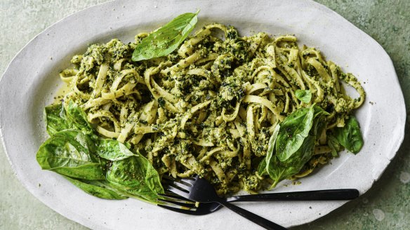 Briefly steaming the charred broccoli helps retain its green colour. 