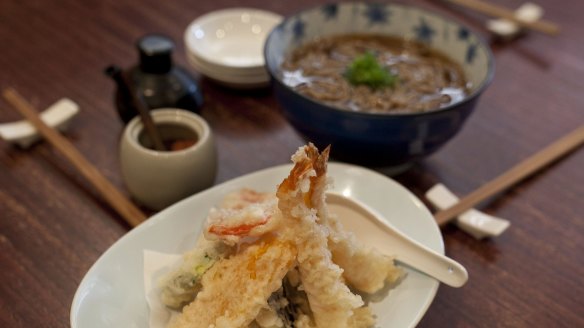 Tempura soba at Shira Nui.