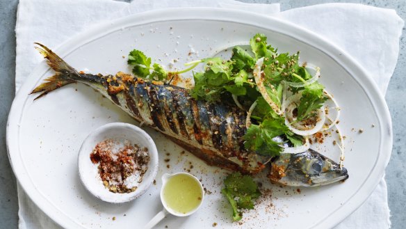 Karen Martini's masala marinated mackerel.