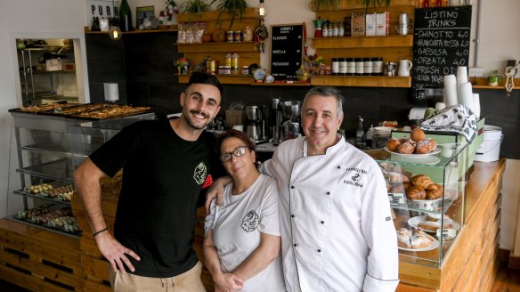 Carlo Mellini and his parents Vincenza and Achille Mellini.