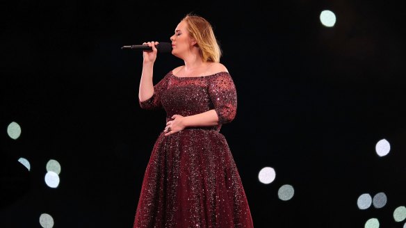 Adele performs at Etihad Stadium.