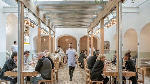 The award-winning interior of Osteria Oggi.