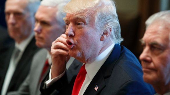 President Donald Trump took to Twitter as the testimony unfolded. 