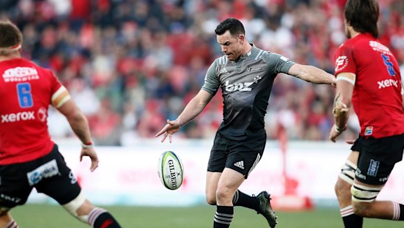 Linchpin: Ryan Crotty plays for territory.