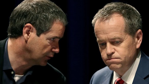 Stephen Conroy with Opposition Leader Bill Shorten in 2015.