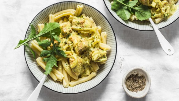 Curry sauces are fine with pasta, according to one Twitter user.