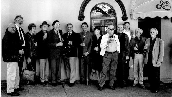 Lucio's has always attracted artists, including at this 1994 lunch reunion.