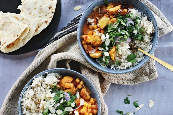 Roast potato and chickpea curry.