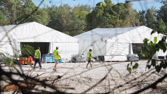 A photo from the newly-cleared "refugee processing centre 3" in Nauru, where family groups are being accommodated.