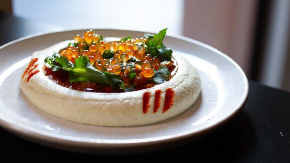 A luxe version of Bar Saracen's hummus, featuring truffles, marron and caviar.