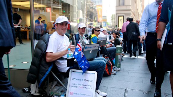 Sydney: A queue for the iPhone 5 in 2012.