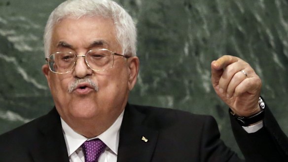 Palestine's President Mahmoud Abbas addresses the 70th session of the United Nations General Assembly on Wednesday.