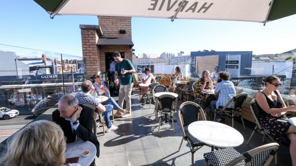 Harvie's rooftop is the Armadale bar's most popular space, despite being it smallest.