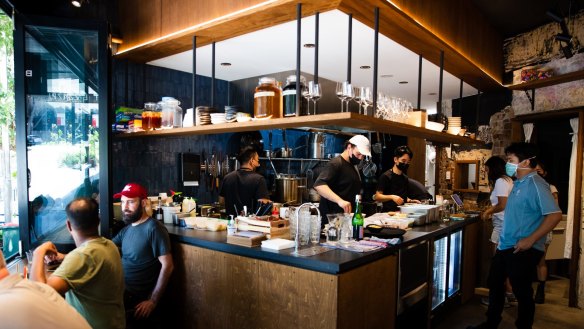 Bones is a casual noodle shop with a dash of wine-bar cool.