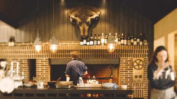 Hafner's Alan Scott brick oven commands the room. 