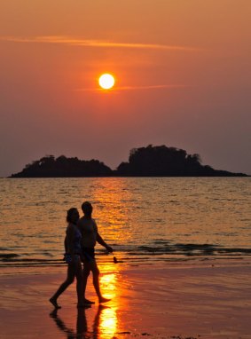 Sunset on Klong Prao beach.