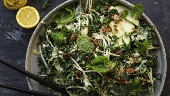 Celeriac, apple and kale slaw.