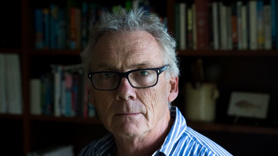 Author, Kim Dalton, who is publishing a critique of ABC practices, in his Sydney home. 