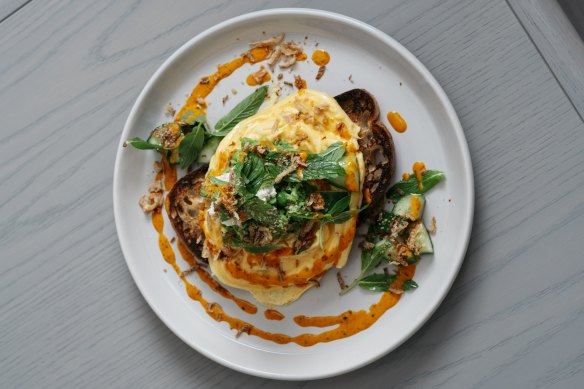 Truffled chilli scrambled eggs at Blackwood Bondi.