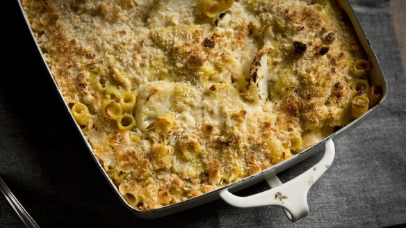 Karen Martini's golden tubetti pasta bake with tuna.