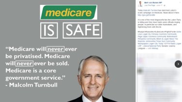 The Coalition also used the Medicare logo in its election material.