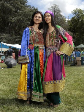 Adiba Farhadi of Palmerston and her daughter in traditional Afghan dress. 