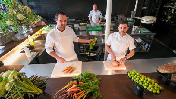 Ben Pollard, group head chef at Trader House, and Jordan Clavaron of Cutler & Co, send food waste to Bardee.