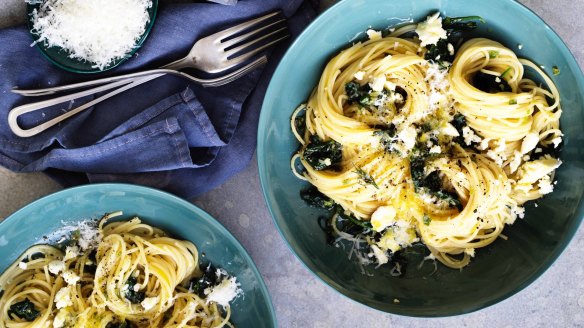 Adam Liaw takes spaghetti for a Greek spin.