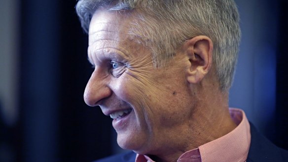 Libertarian presidential candidate former New Mexico Governor Gary Johnson.