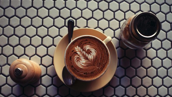 Brewtown Newtown's Instagram-friendly tiled tabletop.