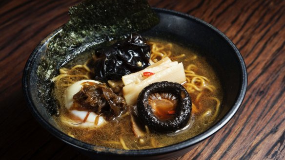 The 'darkness' ramen at Rising Sun Workshop. 