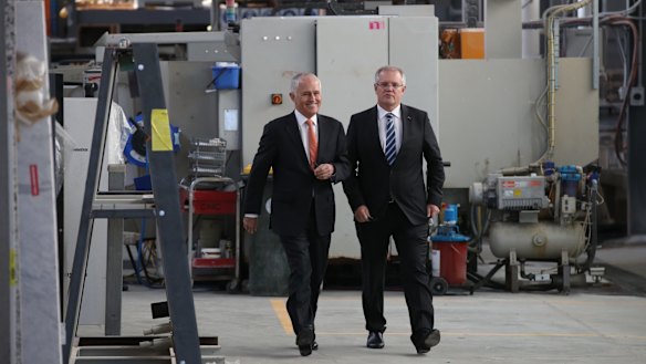 Prime Minister Malcolm Turnbull and Treasurer Scott Morrison visited Pacific Stone in Canberra