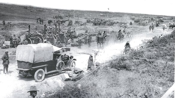 Stephen Ellery's last resting place. Gunner Ellery had been in a dug-out at Sausage Valley, the resupply area for the front, when he was killed. Mates buried him there but the grave was not marked. He is remembered on the Villers-Brettonneux Memorial.
