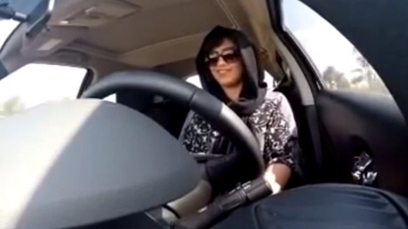 A video made by Loujain al-Hathloul shows her driving towards the United Arab Emirates-Saudi Arabia border before her arrest.