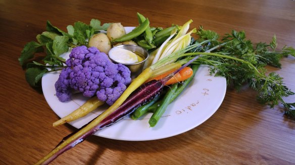 The spring crudite plate.