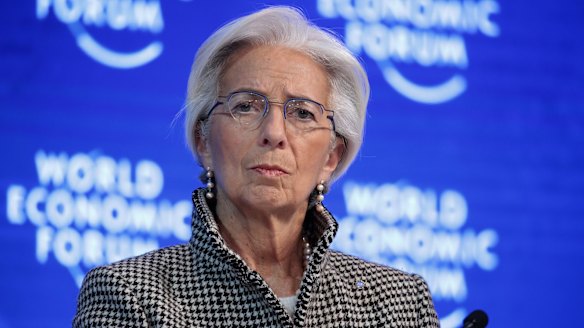 IMF chief Christine Lagarde at last year's Davos meeting.