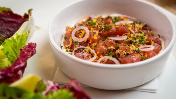 Raw tuna ravigote.