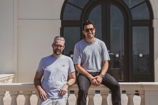 Head chef Damien Hyde (left) and owner Aaron Crinis at Glory Days, in the revamped Bondi Pavilion.