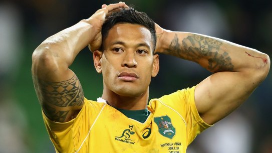 Plenty to think about: Israel Folau was predominantly kept under wraps by an extraordinary England defence.