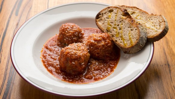 Nonna's meatballs are served with or without pasta.