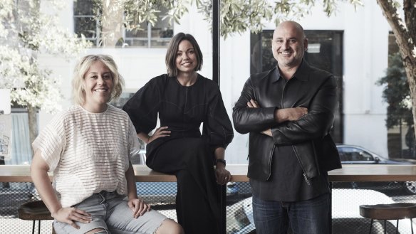 Nomad's Melbourne spin-off has been two years in the making. From left: Sydney chef Jacqui Challinor and owners Rebecca and Al Yazbek.