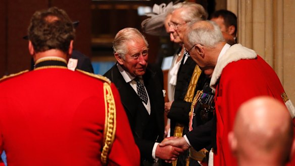 Prince Charles arrives at the Palace of Westminster and the Houses of Parliament for the State Opening of Parliament ceremony in London earlier on June 21.