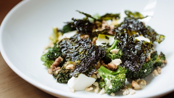 Salad of broccolini, tofu, walnut and toasted seaweed from Supernormal.