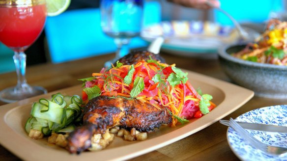 Jerk chicken at Saint Lucia.