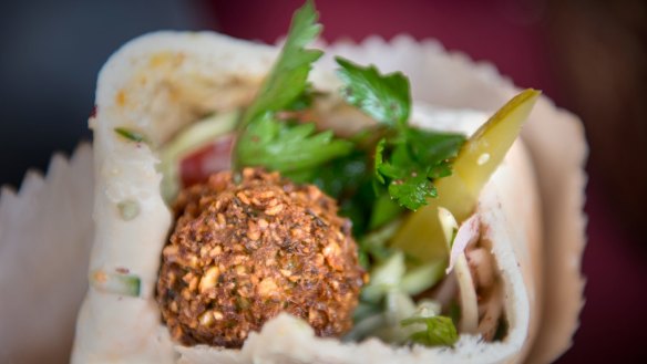 Shuki and Louisa have graduated from a farmers' market stall to Very Good Falafel in Brunswick.